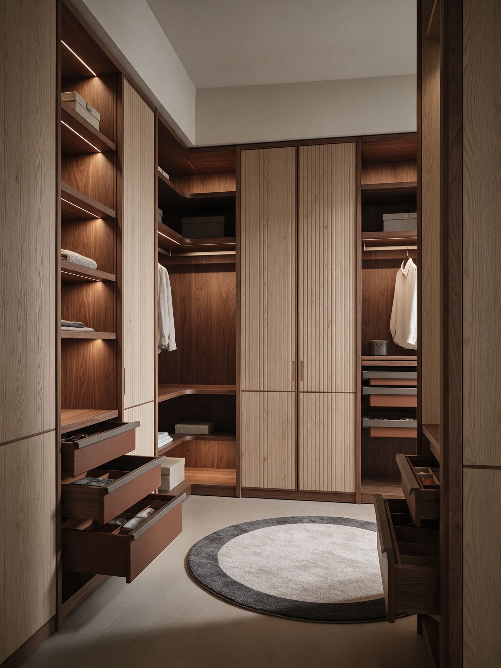 Warm Wood Closet
